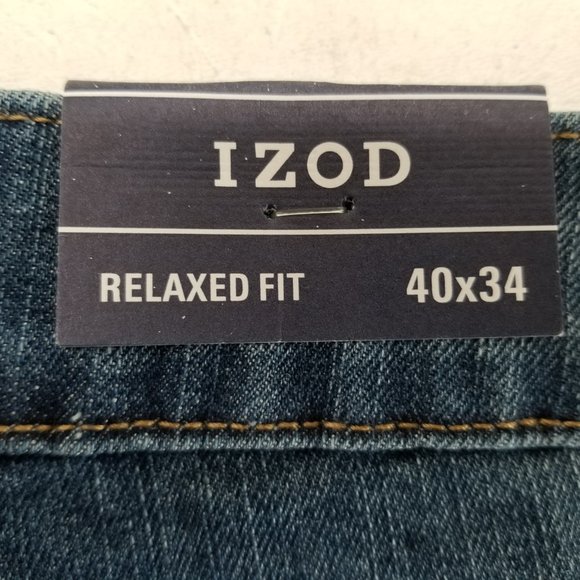 Izod Straight Leg Relaxed Fit Comfort Stretch  Mens Jeans  Sz 40 x 34 - Picture 6 of 6